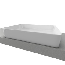 Quill 600mm Rectangular Ceramic Above Counter Basin